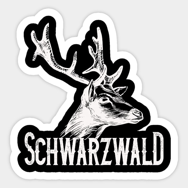 Schwarzwald Heimat mit Hirsch Sticker by Foxxy Merch